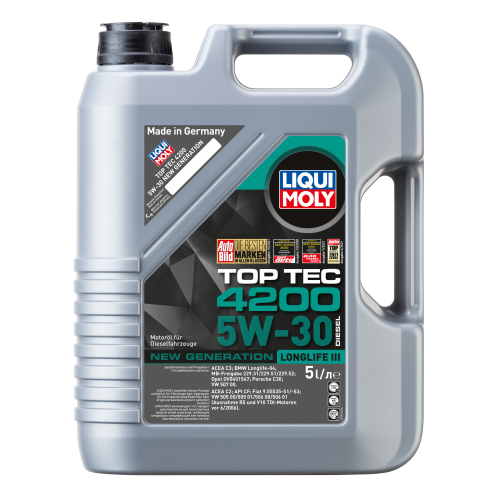 2376 LiquiMoly НС-синт. мот.масло Top Tec 4200 5W-30 Diesel New Generation C3 (5л) - 5 л