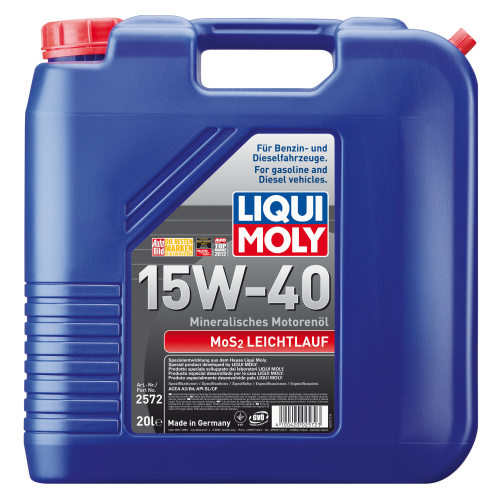 2572 LiquiMoly Мин. мот.масло MoS2 Leichtlauf 15W-40 (20л) - 20 л