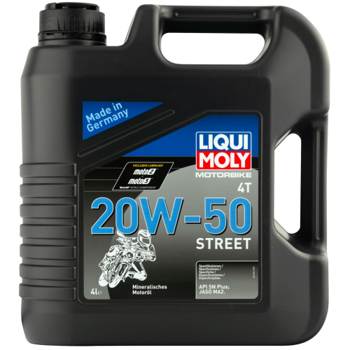 1696 LiquiMoly Мин. мот.масло д/4-т.мотоц. Motorbike 4T Street 20W-50 SN Plus MA2 (4л) - 4 л