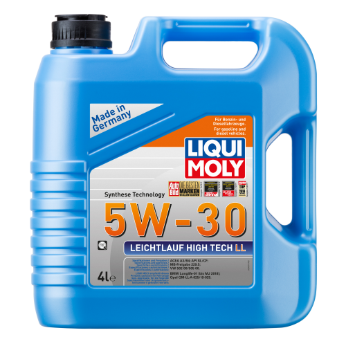 39006 LiquiMoly НС-синт. мот.масло Leichtlauf High Tech LL 5W-30 CF/SL A3/B4 (4л) - 4 л