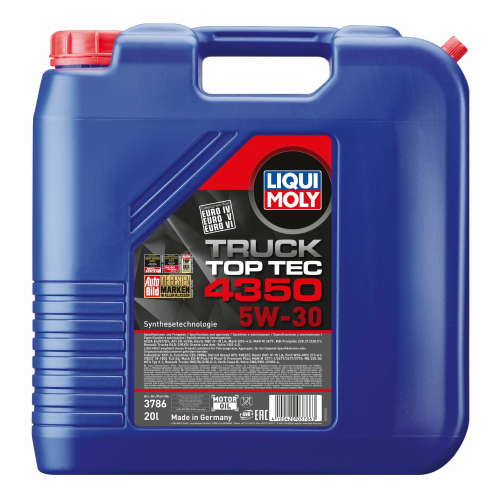 3786 LiquiMoly НС-синт. мот.масло Top Tec Truck 4350 5W-30 CK-4/SN E6/E7/E9 (20л) - 20 л