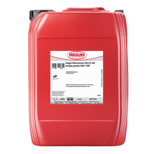 4681 Meguin Мин. мот.масло Megol Motorenoel HD-C3 SG 10W CF/CF-4/SJ (20л) - 20 л