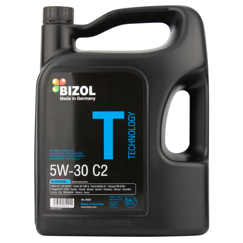 81221 BIZOL НС-синт. мот.масло Technology 5W-30 C2 (5л) - 5 л